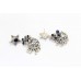 Dangle Jhumka Jhumki Earrings Blue Onyx Women's Silver Solid 925 Gemstone A537